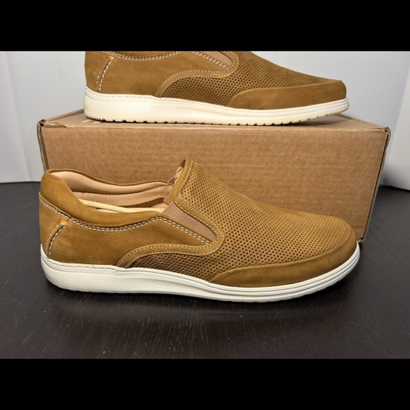 Samuel Hubbard Featherlight Olema Slip-On Shoes Loafers Nutmeg Nubuck Mens 10M main image 6